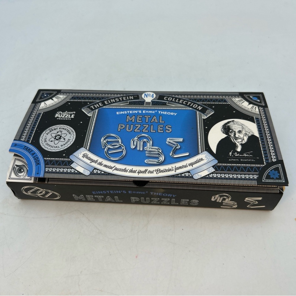 NEW  Einstein's E=mc2 Theory "Metal Puzzles" Brain Teaser 3 Puzzle Set